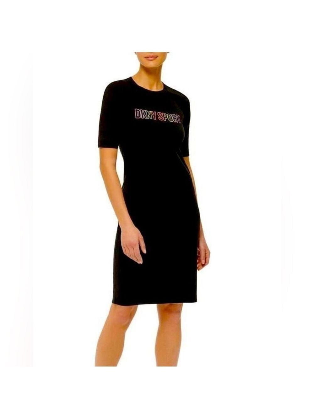 DKNY Women's Ombre Logo Dress Black Size Medium NWT
